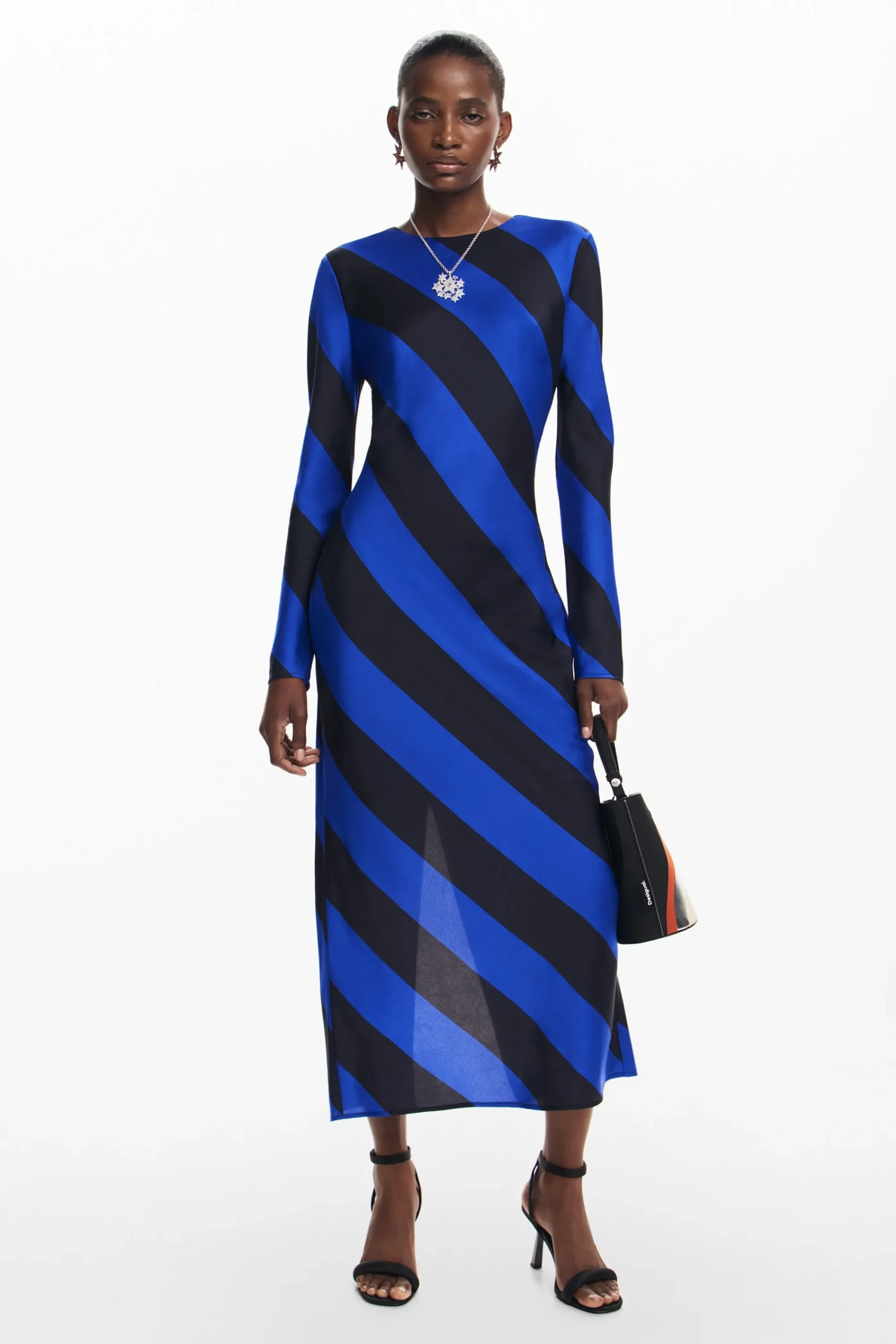 Vestidos E Macacões<Desigual Vestido midi listrado