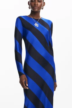 Vestidos E Macacões<Desigual Vestido midi listrado