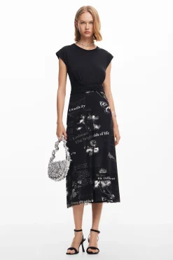 Vestidos E Macacões<Desigual Vestido midi textos