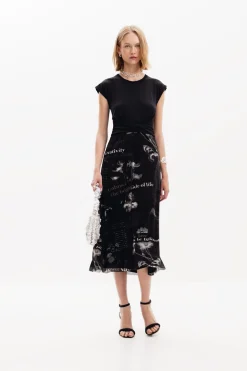 Vestidos E Macacões<Desigual Vestido midi textos
