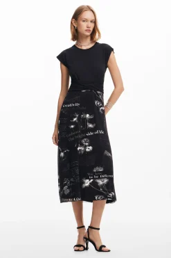 Vestidos E Macacões<Desigual Vestido midi textos