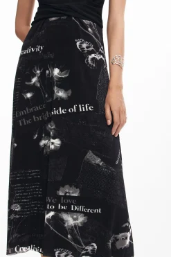Vestidos E Macacões<Desigual Vestido midi textos