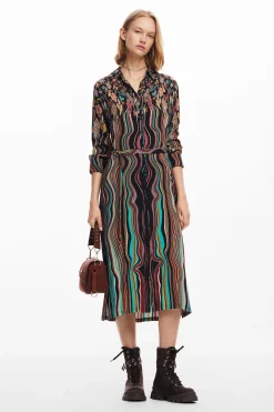 Vestidos E Macacões<Desigual Vestido midi tipo camiseiro