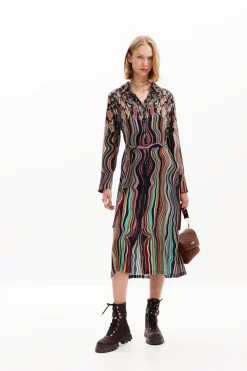Vestidos E Macacões<Desigual Vestido midi tipo camiseiro