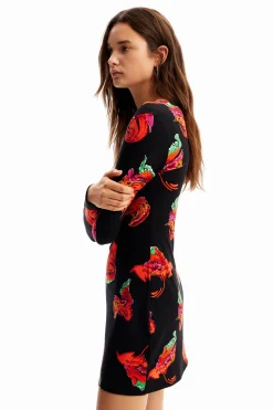 Vestidos E Macacões<Desigual Vestido mini canelado flores