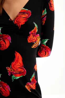Vestidos E Macacões<Desigual Vestido mini canelado flores