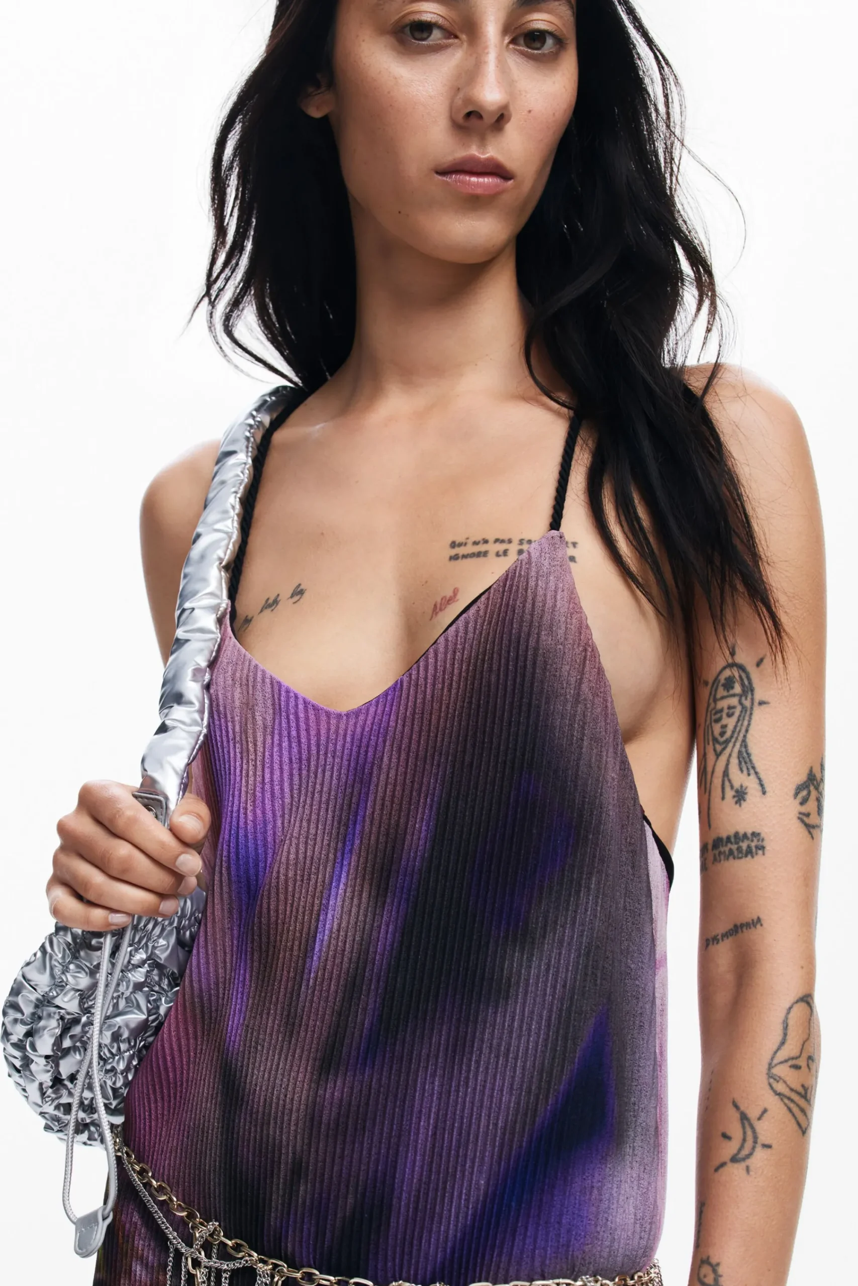 Vestidos E Macacões<Desigual Vestido plissado estampado floral
