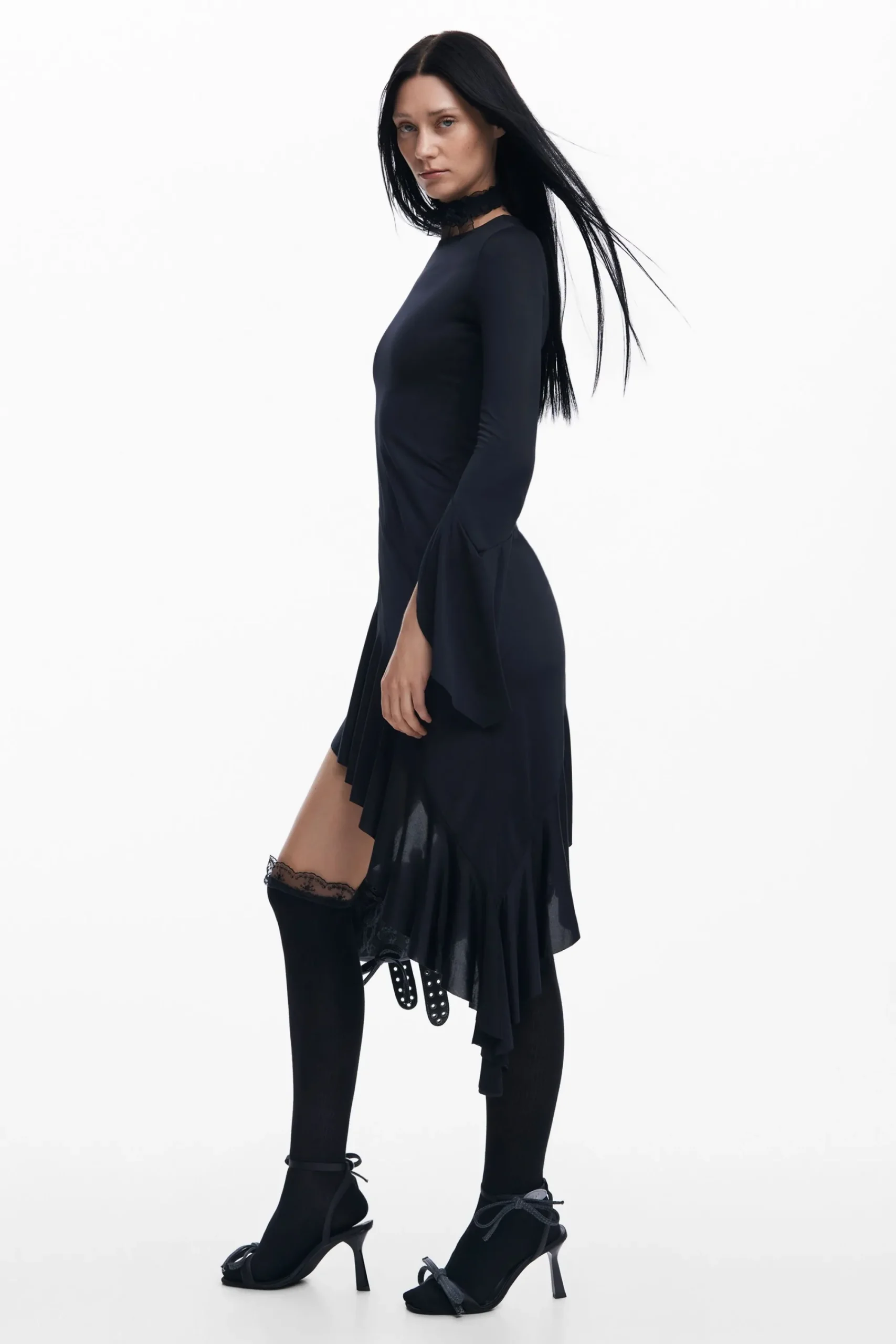 Vestidos E Macacões<Desigual Vestido preto assimétrico María Escoté