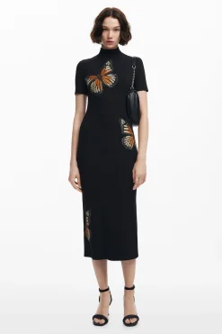Vestidos E Macacões<Desigual Vestido slim midi com borboletas