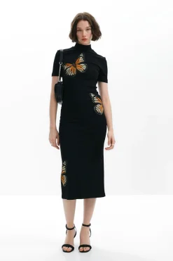 Vestidos E Macacões<Desigual Vestido slim midi com borboletas