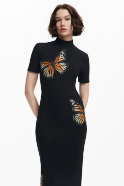 Vestidos E Macacões<Desigual Vestido slim midi com borboletas